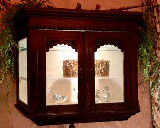 Antique 18th century lighted shelf from England $550