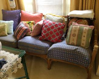 Vintage Bamboo 3 person sofa $400