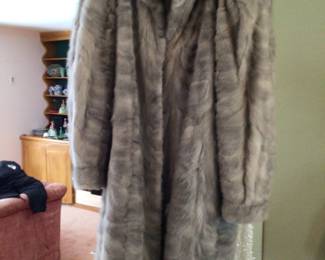 YVES SAINT LAURET Vintage grey mink size small$650