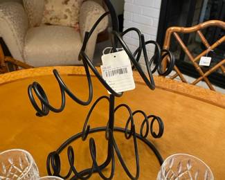 Wrought iron wine holder
