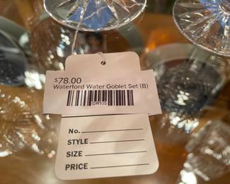 Waterford water goblet set (B)