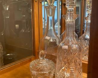 Cut glass and crystal decanters, Sugar dish