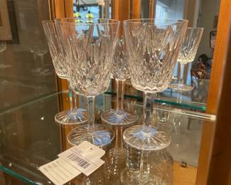 Waterford water goblet set (C)