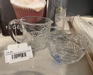Galway Crystal Sugar & Creamer