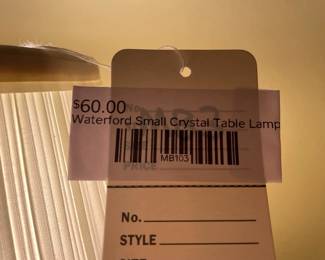 Waterford Small Crystal Table Lamp