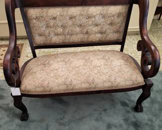 Mahogony Empire Settee