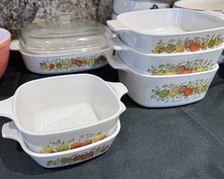 Corningware Spice of Life casserole dishes