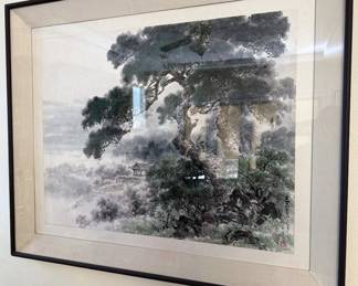 Framed artwork by Korean artist Soonhee Ji