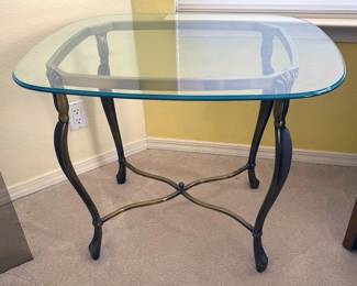 Glass side table