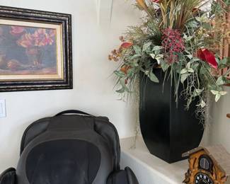 Large faux floral arrangement