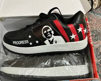 Barack Obama, political tennis shoes new in the box