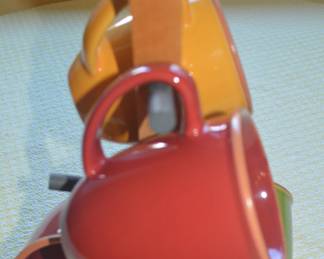 Colorful William Sonoma cups and holder