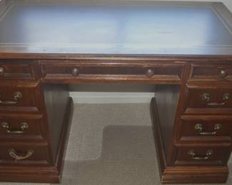 Vintage leather top writing desk