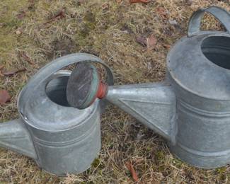 Galvanized watering can