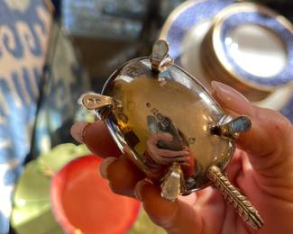 Sterling salt cellar and pepper