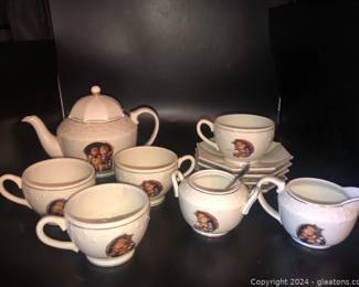 Hummel Umbrella Boy Porcelain Tea Set