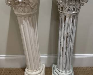 2 Plaster Decorative Columns Pillars