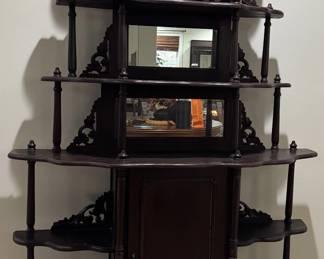 Carved Mahogany Curio Cabinet