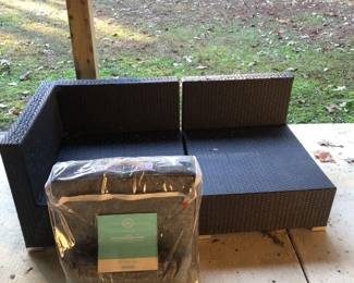 3 Piece Patio Love Seat with Brand New Cushion