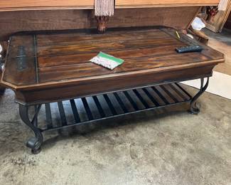 Iron base coffee table