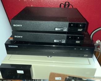 Samsung security DVR and a pair of Sony DVD players
