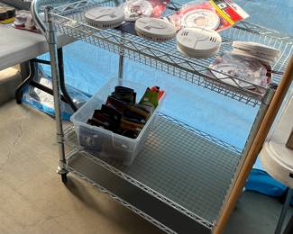 Pair of stainless utility carts