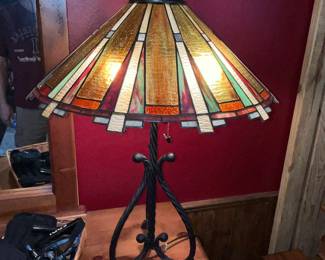 Pair of these wonderful 3-light iron base lamps