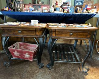 Two matching end tables