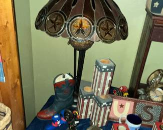 A pair of these fabulous Texas star lamps