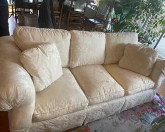 BEAUTIFUL OVERSTUFFED CREAM SOFA!! No stains in awesome shape!!