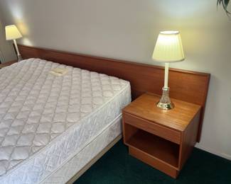 Midcentury king size headboard with night stands 