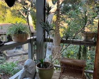 Decorative Monkey Sculpture - Macrame - Plants