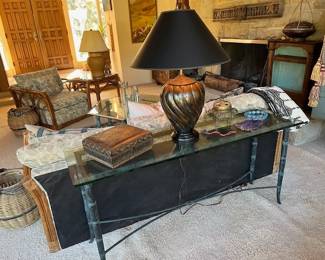 Bronze and Glass Console