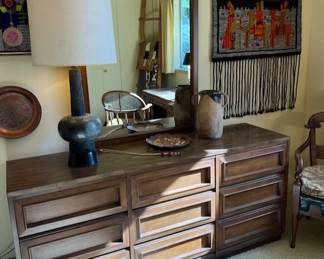 Triple Dresser - Tall MCM Lamp
