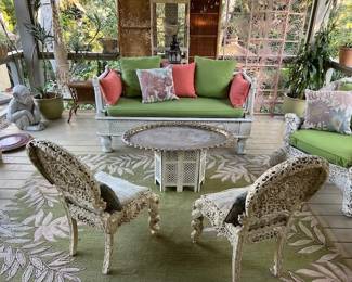 Anglo Indian/Burmese Patio Furnishings