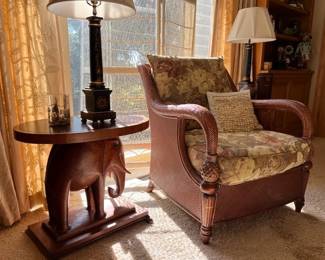 Woven Rattan Club Chair