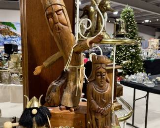 Hand Carved signed Figural