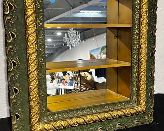 Framed Wall Shadow Box Shelf Mirrored 
MCM