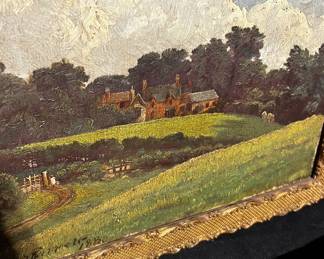 Small Antique Painting Thomas Barrett
C 1881 English-listed Benezit /Royal Academy 