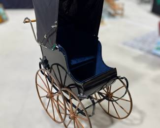 Beautiful Antique Child Carriage Rare Find ! 