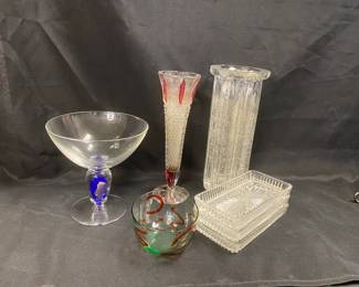 Glass Art From Norway Cut Glass Dishes Glass Bowl Vases
