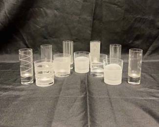 Set Of 5 Salviati Shot Glasses And 6 Other Shooter Glasses