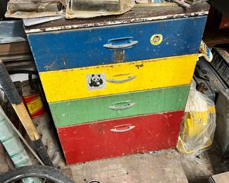 Metal garage storage cabinet