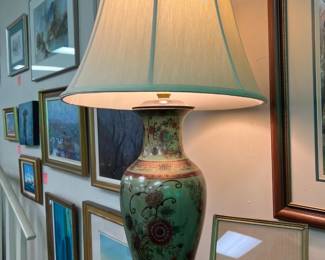 Large Oriental Accent Lamp