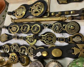 Large Selection of Antique British Horse Brass