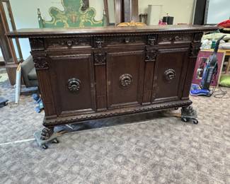 Ornately Carved Italian Sideboard