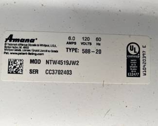 Amana Washing Machine