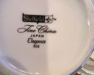 Sheffield Fine China "Elegance" Tea pot, Cream & sugar and gravy boat