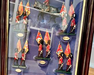 Framed William Britain #5801 - miniature  metal soldier collection - Trooping The Colours