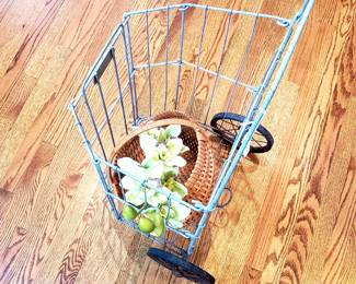 Vintage metal shopping cart